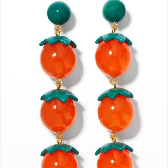 Lele Sadoughi Sunshine Orange Drop Earrings - Picture 1 of 3